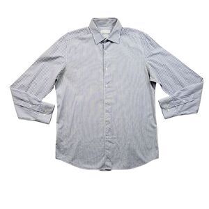 Massimo Dutti Shirt Mens Large Striped Long Sleeve Button Up Preppy